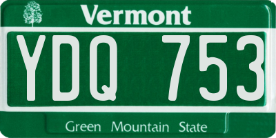 VT license plate YDQ753