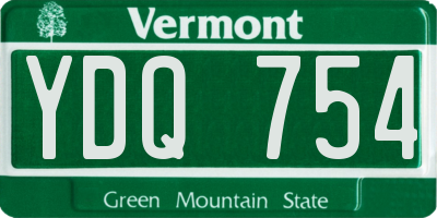 VT license plate YDQ754