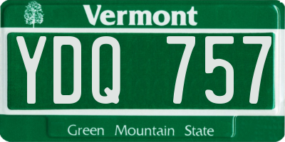 VT license plate YDQ757