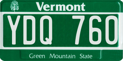 VT license plate YDQ760