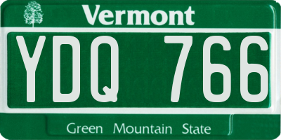 VT license plate YDQ766