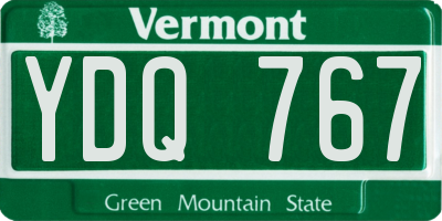 VT license plate YDQ767