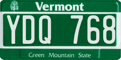 VT license plate YDQ768