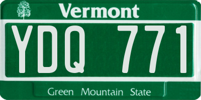 VT license plate YDQ771