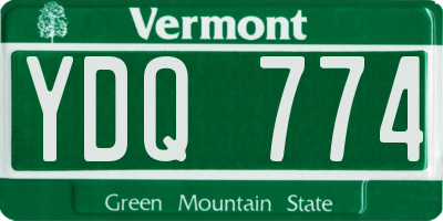VT license plate YDQ774