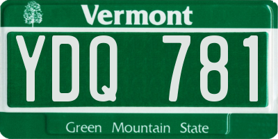 VT license plate YDQ781