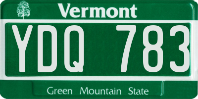 VT license plate YDQ783