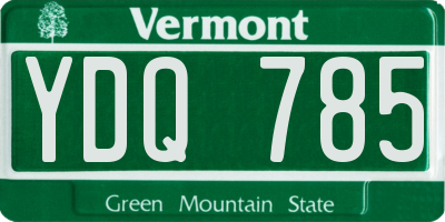 VT license plate YDQ785