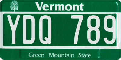 VT license plate YDQ789