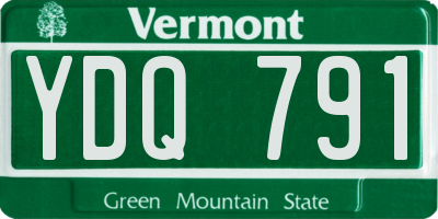 VT license plate YDQ791