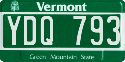 VT license plate YDQ793
