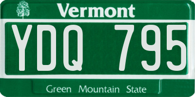 VT license plate YDQ795
