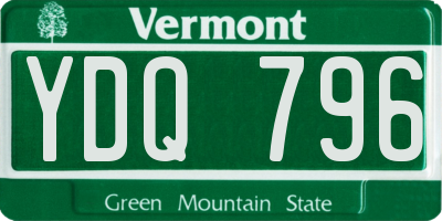VT license plate YDQ796