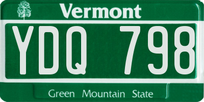 VT license plate YDQ798