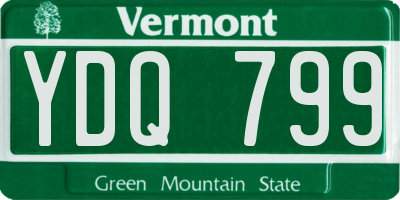 VT license plate YDQ799