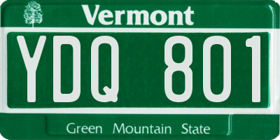 VT license plate YDQ801