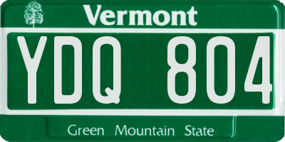 VT license plate YDQ804