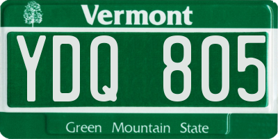 VT license plate YDQ805