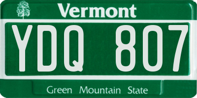 VT license plate YDQ807
