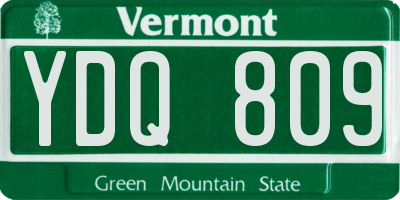 VT license plate YDQ809