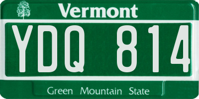 VT license plate YDQ814