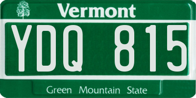 VT license plate YDQ815