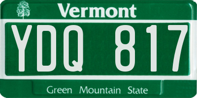 VT license plate YDQ817