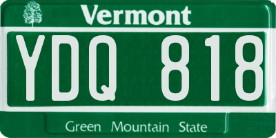 VT license plate YDQ818