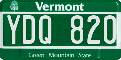 VT license plate YDQ820