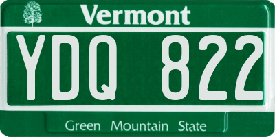 VT license plate YDQ822