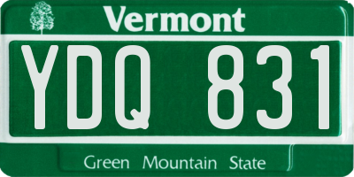 VT license plate YDQ831