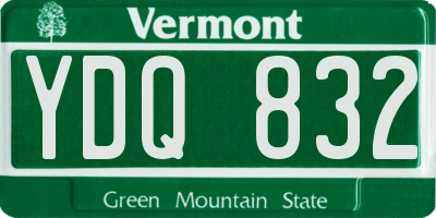 VT license plate YDQ832