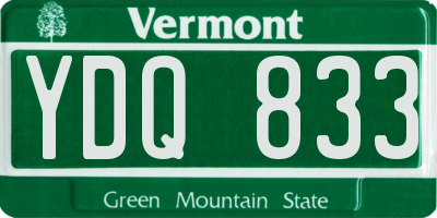 VT license plate YDQ833