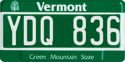 VT license plate YDQ836