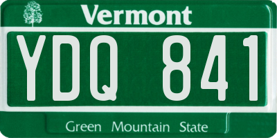 VT license plate YDQ841