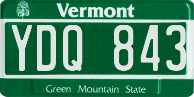 VT license plate YDQ843
