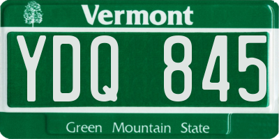 VT license plate YDQ845