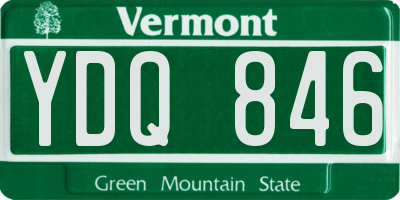 VT license plate YDQ846