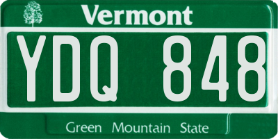 VT license plate YDQ848