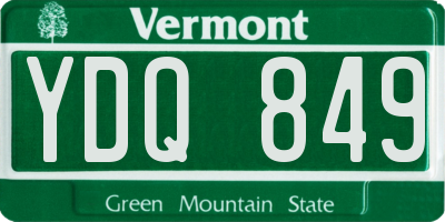 VT license plate YDQ849