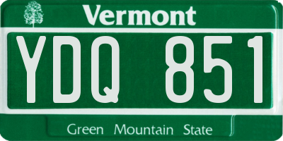 VT license plate YDQ851