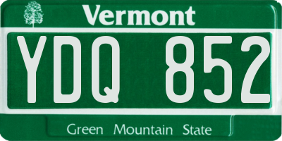 VT license plate YDQ852