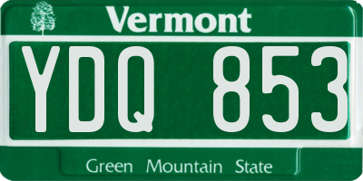 VT license plate YDQ853