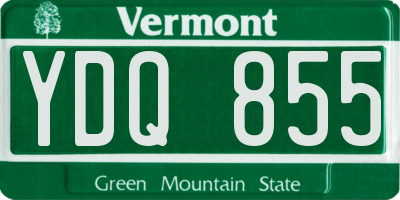 VT license plate YDQ855