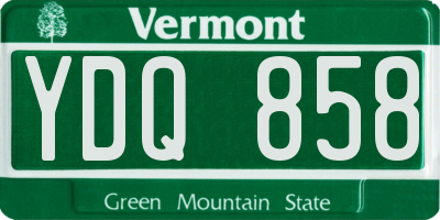 VT license plate YDQ858