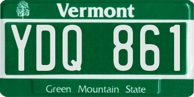 VT license plate YDQ861