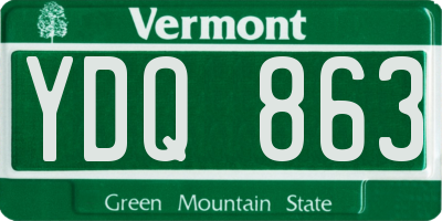 VT license plate YDQ863