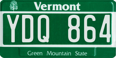 VT license plate YDQ864