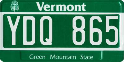 VT license plate YDQ865