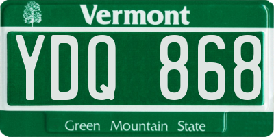 VT license plate YDQ868